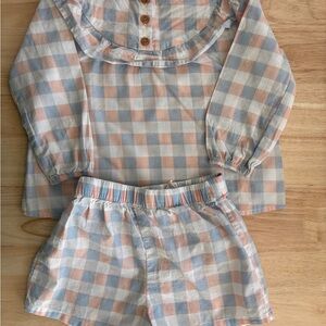 H&M Kids Plaid Set - Blue and Peach